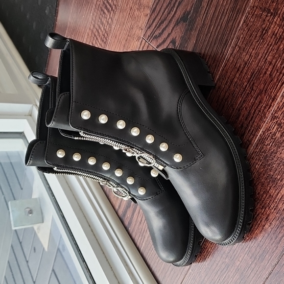 Havmoon Pearl Zip Ankle Army Platform Boots - Picture 2 of 7